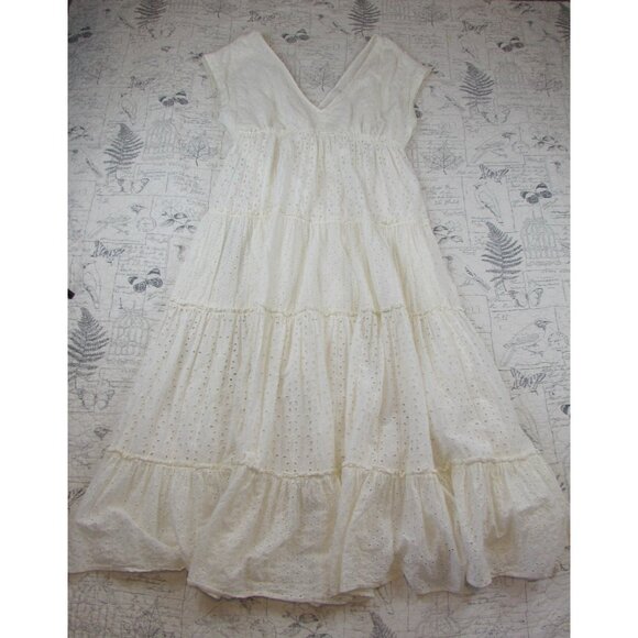 Anthropologie White Eyelet Maxi Dress - Picture 3 of 16